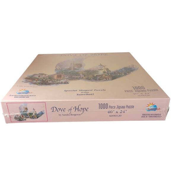 Dove of Hope Jigsaw Puzzle 1000 Piece Sandra Bergeron 2001 New Sealed SunsOut - Picture 11 of 14